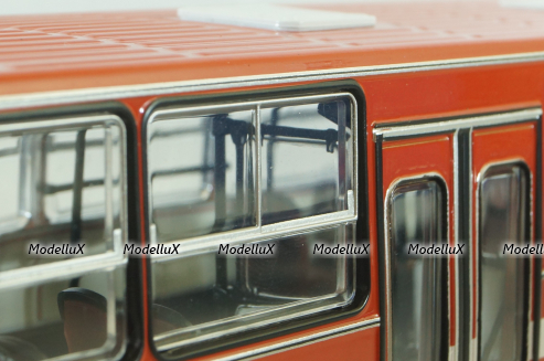 Икарус-263, городской автобус 1985 красный (пунцовый), DEMPRICE 1:43