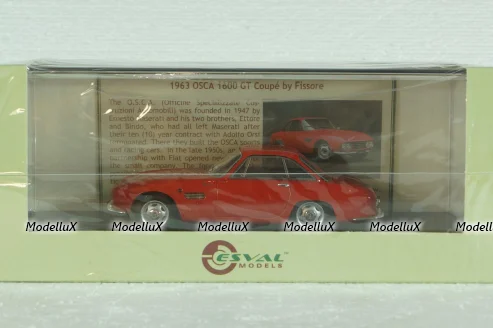 OSCA 1600 GT coupe by Fissore 1963, EMEU43009A,  ESVAL Model 1:43