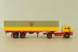 Henschel HS 16 TS with semi trailer Shell, yellow/red, 8223, Brekina 1:87
