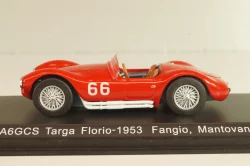 Maserati A6GCS Targa Florio #66 1953, Fangio/Mantovani, red, WBS039, WhiteBox 1:43
