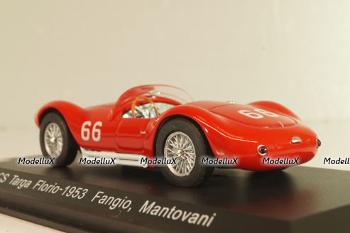Maserati A6GCS Targa Florio #66 1953, Fangio/Mantovani, red, WBS039, WhiteBox 1:43