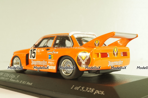 BMW 320i (E21) Grp. 5, #15 winner Div.II Eifelrennen DRM 1977, H.J.Stuck, orange, 400772315, Minichamps 1:43