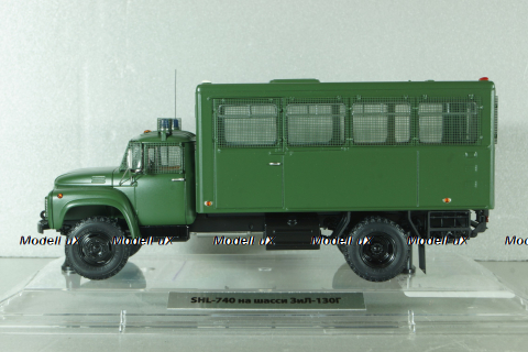 SHL-740 польский спецавтомобиль для транспортировки нарядов милиции на шасси Зил-130 1982, зеленый, TruckTyr/Dip 1:43