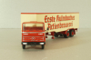 Mercedes LP 1632 with semi trailer Kulmbacher, red/beige, 7832, Brekina 1:87 Уценка!