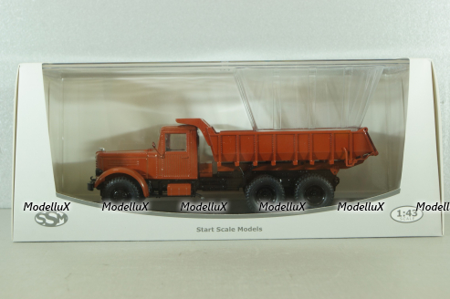 ЯАЗ-210Е Самосвал, темно-оранжевый, SSM1141, SSM 1:43