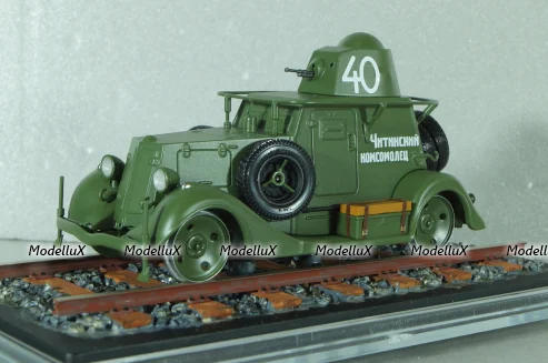 БА-20ЖД бронеавтомобиль на ж/д ходу 1939, TruckTyr 1:43