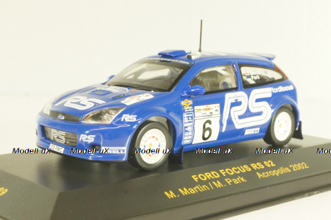 Ford Focus RS 02 #6 rally Acropolis 2002, M.Martin/M.Park, RAM089, IXO 1:43