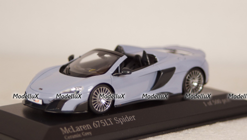 McLaren 675LT Spider 2016, grey, 537154434, Minichamps 1:43