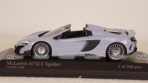 McLaren 675LT Spider 2016, grey, 537154434, Minichamps 1:43