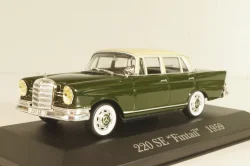 Mercedes-Benz 220SE "Fintail" (W111) 1959, dark green/beige roof, MBOMS016, Mercedes-Benz Offizielle Modell Sammlung #16, Altaya 1:43