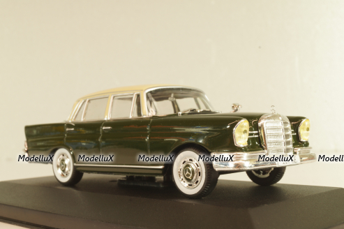 Mercedes-Benz 220SE "Fintail" (W111) 1959, dark green/beige roof, MBOMS016, Mercedes-Benz Offizielle Modell Sammlung #16, Altaya 1:43