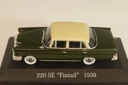 Mercedes-Benz 220SE "Fintail" (W111) 1959, dark green/beige roof, MBOMS016, Mercedes-Benz Offizielle Modell Sammlung #16, Altaya 1:43