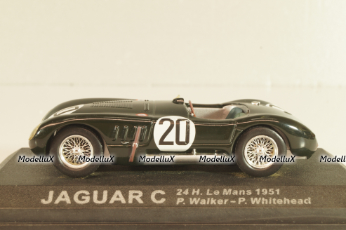 Jaguar XK-120 C #20 24H Le Mans 1951, green, Altaya 1:43
