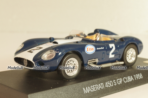Maserati 450 S #2 GP Cuba 1958, blue, Deagostini 1:43 Вариант 1
