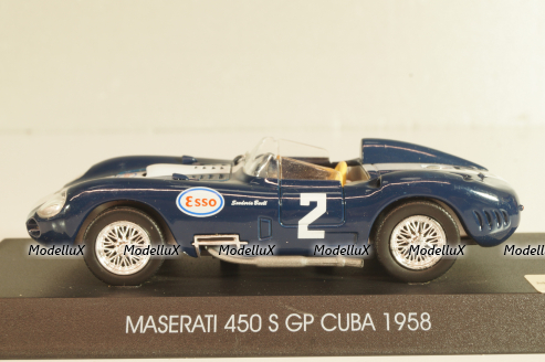 Maserati 450 S #2 GP Cuba 1958, blue, Deagostini 1:43 Вариант 1