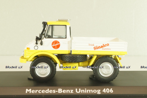 Mercedes-Benz Unimog 406 "Sinalco" 1971, yellow/white, 03153, Schuco 1:43