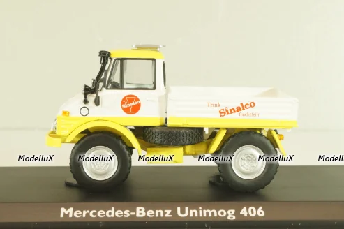 Mercedes-Benz Unimog 406 "Sinalco" 1971, yellow/white, 03153, Schuco 1:43