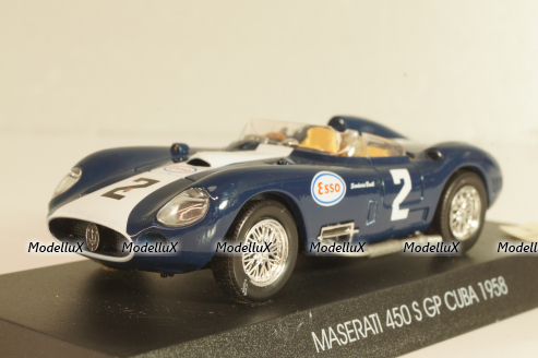 Maserati 450 S #2 GP Cuba 1958, blue, Deagostini 1:43 Вариант 2