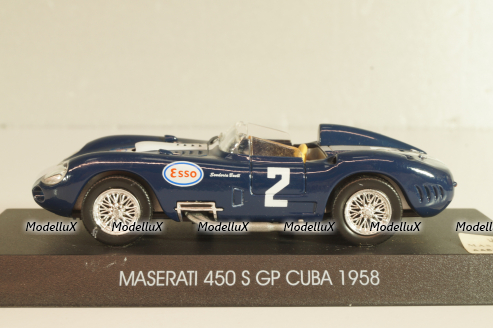 Maserati 450 S #2 GP Cuba 1958, blue, Deagostini 1:43 Вариант 2