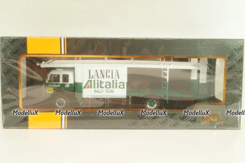 Fiat 673 Racing Transporter Lancia Alitalia Rally Team 1976, green/white, TRU038, IXO 1:43