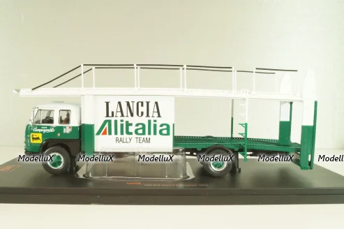 Fiat 673 Racing Transporter Lancia Alitalia Rally Team 1976, green/white, TRU038, IXO 1:43