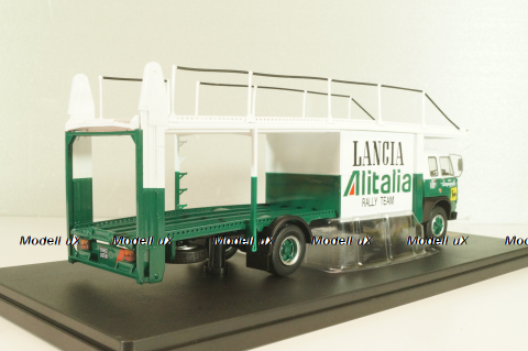 Fiat 673 Racing Transporter Lancia Alitalia Rally Team 1976, green/white, TRU038, IXO 1:43