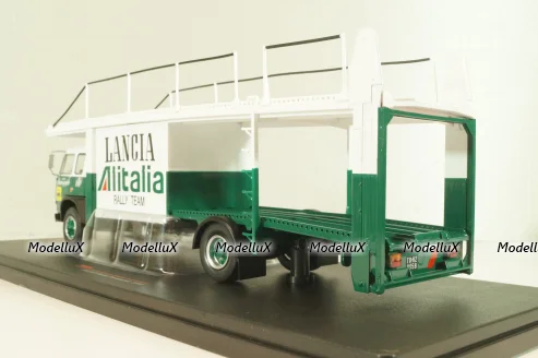 Fiat 673 Racing Transporter Lancia Alitalia Rally Team 1976, green/white, TRU038, IXO 1:43