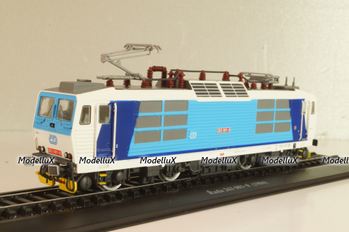 Škoda 70E Electric Locomotive Rada 263 001-0 1984, ČSD, white/blue, 7153125, Trains of the World, Atlas 1:87