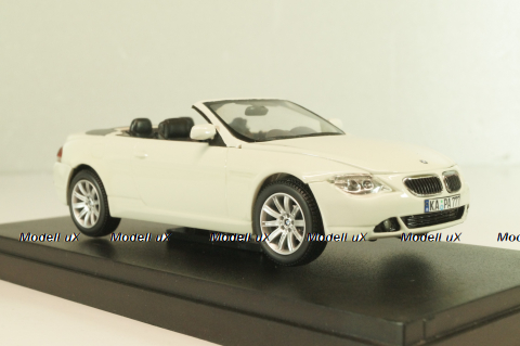 BMW 645Ci Convertible (E64) 2003, white, 03511S, Kyosho 1:43