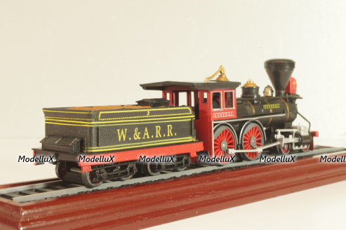 The General locomotive Western & Atlantic Railroad #3, black, 6115816, Atlas 1:87