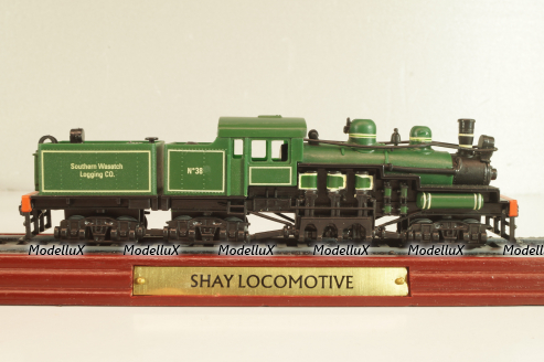 Shay #38 locomotive 1908, green, 6115821, Atlas 1:87