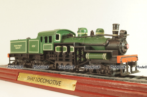Shay #38 locomotive 1908, green, 6115821, Atlas 1:87
