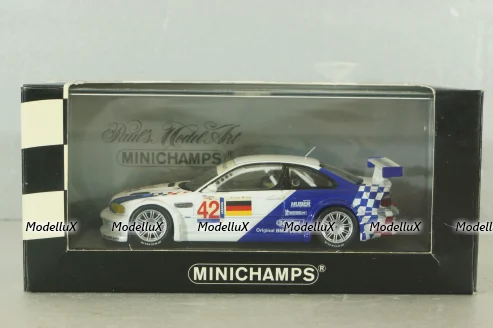 BMW M3 GTR (E46) #42 ELMS Jarama 2001, white, 400012192, Minichamps 1:43