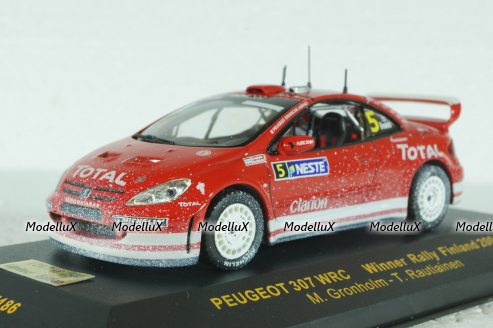 Peugeot 307 WRC Winner Rallye Finnland 2004 Grönholm/Rautiainen, RAM186, IXO 1:43