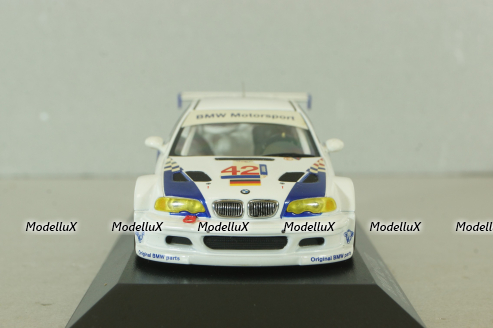 BMW M3 GTR (E46) #42 ELMS Jarama 2001, white, 400012192, Minichamps 1:43