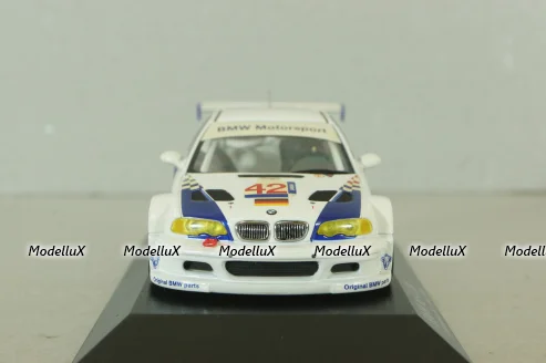 BMW M3 GTR (E46) #42 ELMS Jarama 2001, white, 400012192, Minichamps 1:43