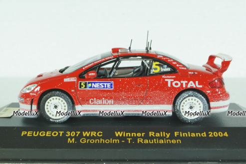 Peugeot 307 WRC Winner Rallye Finnland 2004 Grönholm/Rautiainen, RAM186, IXO 1:43