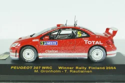 Peugeot 307 WRC Winner Rallye Finnland 2004 Grönholm/Rautiainen, RAM186, IXO 1:43