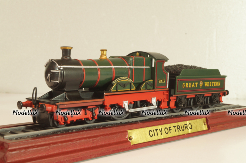 GWR 3700 Class 3440 City of Truro locomotive 1903, green, 6115833, Atlas 1:87