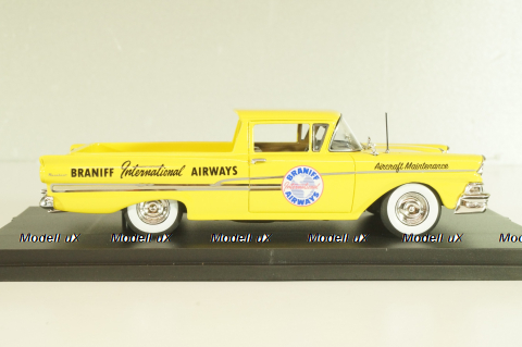Ford Ranchero "Braniff Airways" 1958, yellow, L.E. 125 pcs, GC-BI-002, Goldvarg 1:43