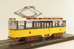 RET Serie 471–570 (Allan/Beijnes/Werkspoor) 1931, tram, yellow/white, Trains of the World, Atlas 1:87