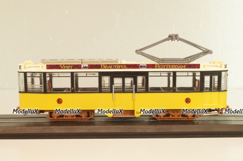 RET Serie 471–570 (Allan/Beijnes/Werkspoor) 1931, tram, yellow/white, Trains of the World, Atlas 1:87