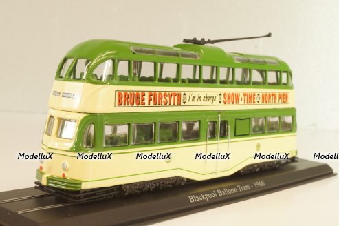 Blackpool Balloon Tram 1960, green/beige, 4648101, Atlas 1:87