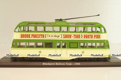 Blackpool Balloon Tram 1960, green/beige, 4648101, Atlas 1:87