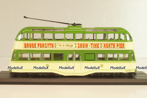 Blackpool Balloon Tram 1960, green/beige, 4648101, Atlas 1:87