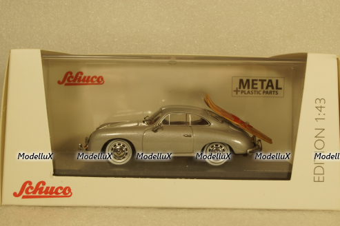 Porsche 356 A Wasserski silver, Schuco 1:43