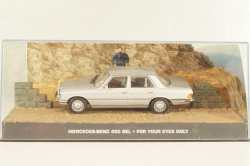 Mercedes-Benz 450 SEL (W116) 1974, from movie "For your eyes only" 1981, silver, James Bond Modellauto Collection #120, Altaya 1:43