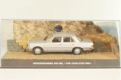 Mercedes-Benz 450 SEL (W116) 1974, from movie "For your eyes only" 1981, silver, James Bond Modellauto Collection #120, Altaya 1:43