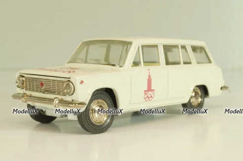 Ваз-2102 А11, бело-серый, Олимпиада 80,  апрель 19..г., Тантал/Радон 1:43
