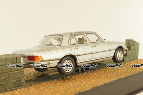 Mercedes-Benz 450 SEL (W116) 1974, from movie "For your eyes only" 1981, silver, James Bond Modellauto Collection #120, Altaya 1:43